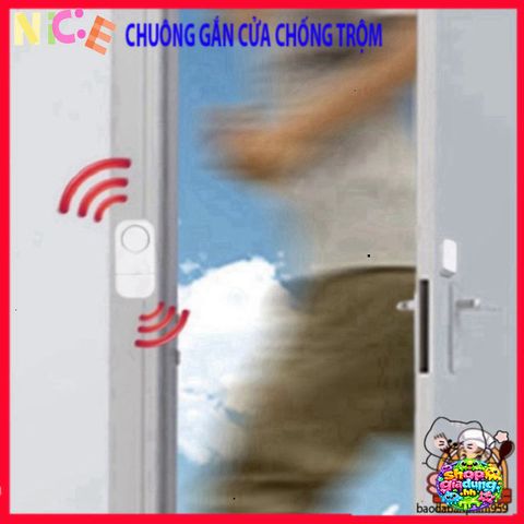 Bộ 2 Chuông Chống Trộm Không Dây - Thiết Bị An Ninh Bảo Vệ Cửa 24/7, Âm Thanh Báo Động Mạnh Mẽ, Dễ Dàng Lắp Đặt