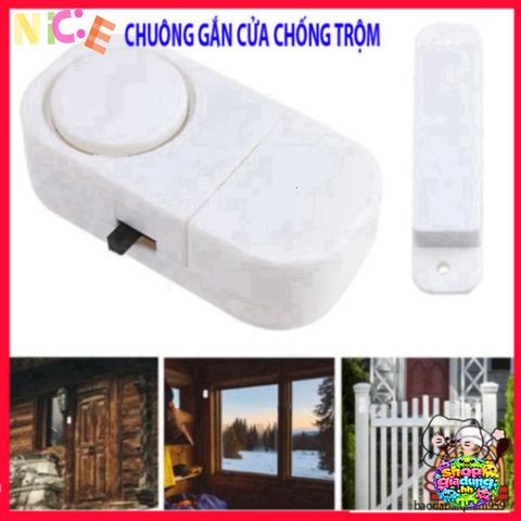 Bộ 2 Chuông Chống Trộm Không Dây - Thiết Bị An Ninh Bảo Vệ Cửa 24/7, Âm Thanh Báo Động Mạnh Mẽ, Dễ Dàng Lắp Đặt