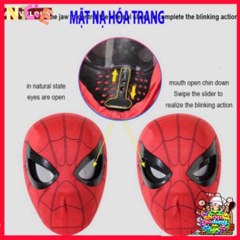 Mặt Nạ Người Nhện Đỏ - Mặt Nạ Che Mặt Chất Liệu Nhựa Cao Cấp, Thích Hợp Cho Fan Marvel và Đồ Hóa Trang