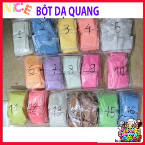 Bột Dạ Quang Đa Sắc 10gr - Trang Trí Không Gian Ánh Sáng Lung Linh Cho Tiệc & Tiểu Cảnh
