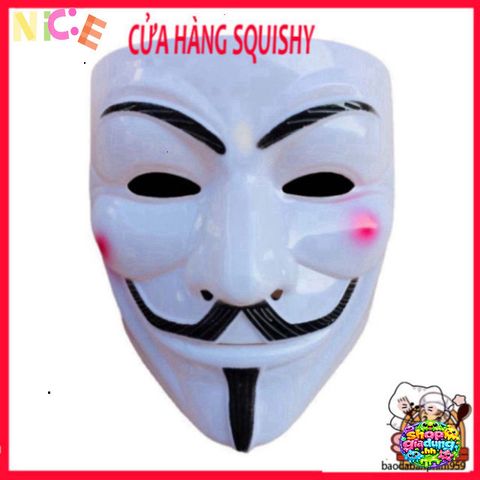 Mặt Nạ Hacker Anonymous - Phụ Kiện Cosplay Halloween Vàng, Bạc, Đen, Trắng, Đồ Trang Trí Thú Vị cho Người Thích Sợ Hãi
