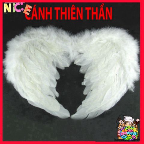 Đôi Cánh Thiên Thần Trắng Cho Bé - Phụ Kiện Hóa Trang Thú Vị - Kích Thước 45x35 cm, An Toàn và Ngọt Ngào