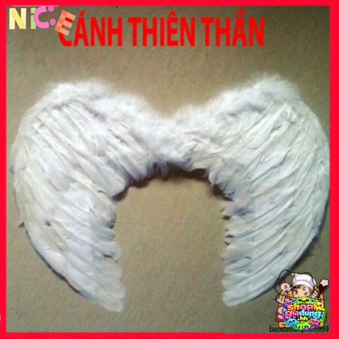 Đôi Cánh Thiên Thần Trắng Cho Bé - Phụ Kiện Hóa Trang Thú Vị - Kích Thước 45x35 cm, An Toàn và Ngọt Ngào