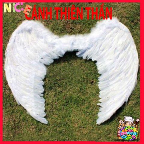Đôi Cánh Thiên Thần Trắng Cho Bé - Phụ Kiện Hóa Trang Thú Vị - Kích Thước 45x35 cm, An Toàn và Ngọt Ngào