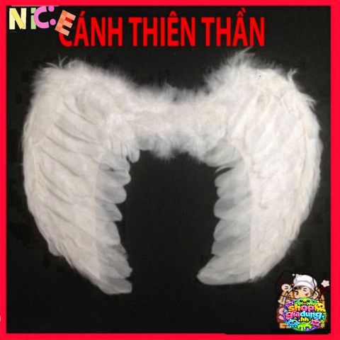 Đôi Cánh Thiên Thần Trắng Cho Bé - Phụ Kiện Hóa Trang Thú Vị - Kích Thước 45x35 cm, An Toàn và Ngọt Ngào