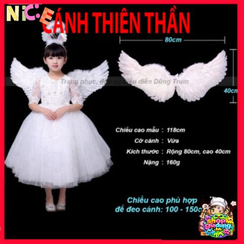 Cánh Thiên Thần Lông Vũ Trắng Cho Bé - Bộ Phụ Kiện Hóa Trang Đáng Yêu, Thích Hợp Cho Sự Kiện Nghệ Thuật Và Chụp Ảnh