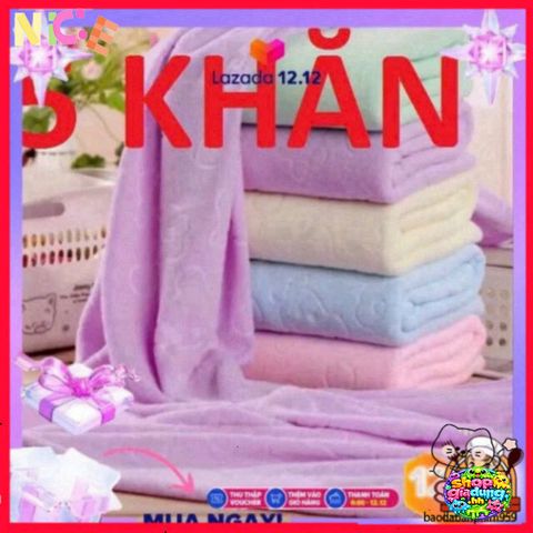 Khăn Tắm Xuất Nhật Cao Cấp 70x140cm - Mềm Mại, Thấm Hút Nhanh, Đa Dạng Màu Sắc, An Toàn Cho Bé Và Gia Đình