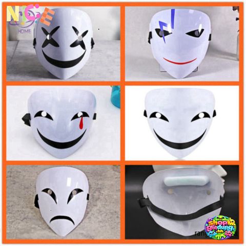 Mặt Nạ Cosplay Anime Đen Hiruko - Phụ Kiện Hóa Trang Halloween Độc Đáo, Thích Hợp Cho Sự Kiện Hội Chợ Anime và Chụp Hình
