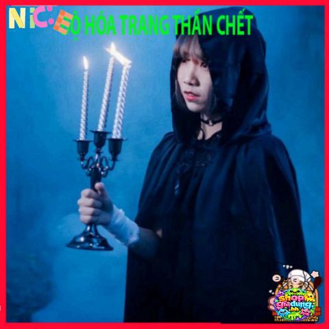 Áo Choàng Vampire Halloween Cao Cấp Đỏ Đen - Trang Phục Ma Cà Rồng Cosplay Độc Đáo Cho Tiệc Halloween