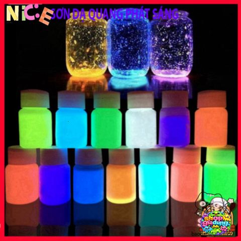 Sơn Dạ Quang 9 Màu Thắp Sáng Rực Rỡ 22ml - Sơn Trang Trí Nghệ Thuật An Toàn, Tạo Hiệu Ứng Lung Linh trong Bóng Tối