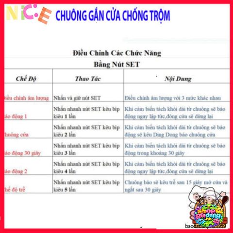 Chuông Báo Khách Đa Năng CTFAST MC-03 - Thiết Bị Cảnh Báo Chống Trộm Thông Minh cho Cửa và Cửa Sổ, Âm Thanh Lớn 130dB
