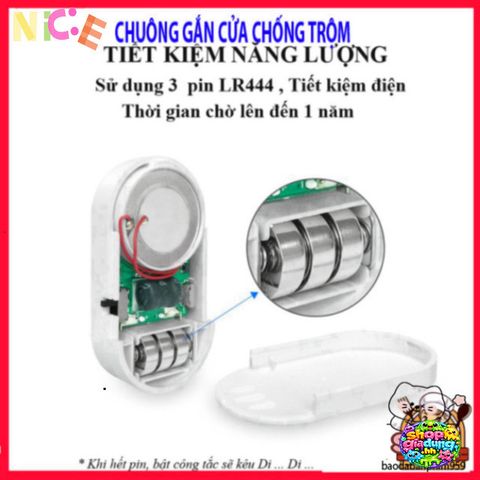 Chuông Báo Khách Đa Năng CTFAST MC-03 - Thiết Bị Cảnh Báo Chống Trộm Thông Minh cho Cửa và Cửa Sổ, Âm Thanh Lớn 130dB