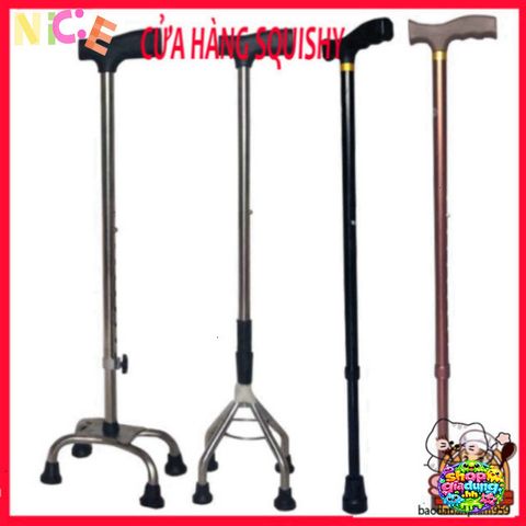 Gậy Batoong 4 Chân INOX - Hỗ Trợ Di Chuyển An Toàn Cho Người Già và Người Khuyết Tật - Chống Trơn Trượt, Thiết Kế Siêu Bền
