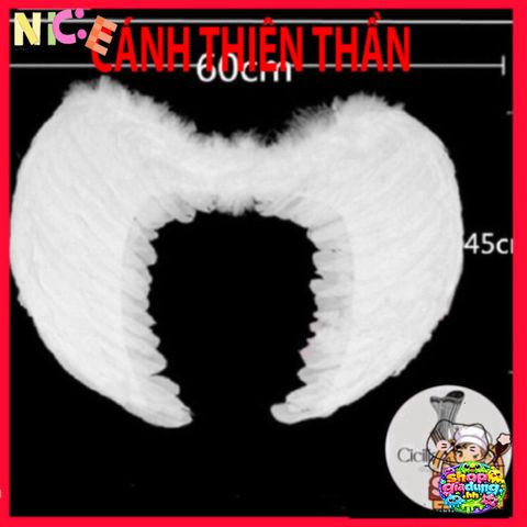 Cánh Cục Cưng Trắng Huyền Bí - Phụ Kiện Hóa Trang Độc Đáo Cho Lễ Hội Halloween, Biểu Diễn Nghệ Thuật, Giao Hàng Nhanh