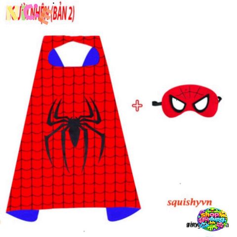 Bộ Áo Choàng Spiderman Sát Nhân - Mặt Nạ Satin Đồ Hóa Trang Siêu Anh Hùng Cho Trẻ Em - Quà Tặng Sinh Nhật Tuyệt Vời