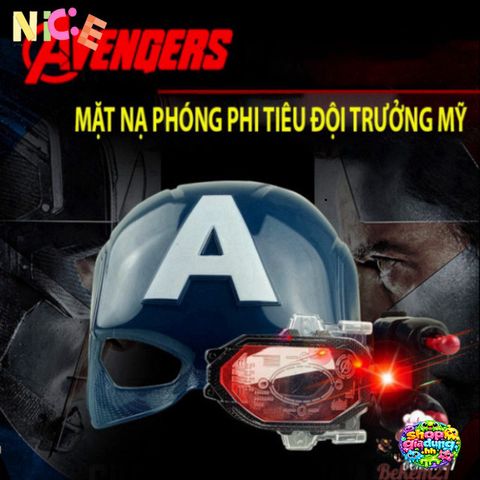 Bộ Trang Phục Siêu Nhân Captain America - Áo Choàng, Mặt Nạ LED, Khiên Phát Sáng và Gậy Âm Thanh - Đồ Hóa Trang Đầy Sáng Tạo Cho Trẻ Em