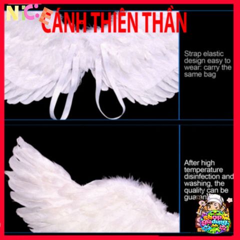 Bộ Cánh Thiên Thần Cosplay Cho Bé - Bộ Trang Phục Hóa Trang Dễ Điều Chỉnh Với Đũa Phép Và Băng Đô Cho Halloween và Tiệc Hóa Trang