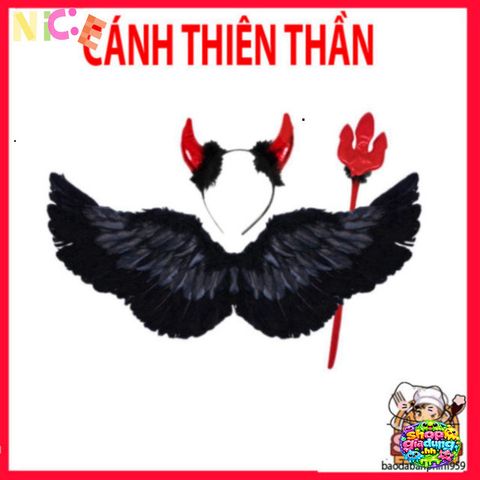 Bộ Cánh Thiên Thần Cosplay Cho Bé - Bộ Trang Phục Hóa Trang Dễ Điều Chỉnh Với Đũa Phép Và Băng Đô Cho Halloween và Tiệc Hóa Trang