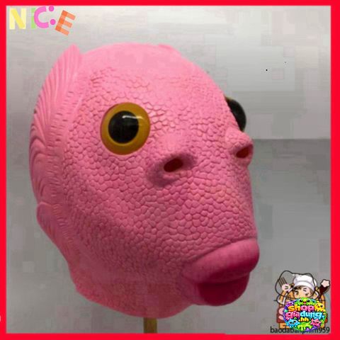 Mặt Nạ Cá HỒNG Silicone Hóa Trang - Perfect Cosplay Halloween Mũ Ếch Xanh - Sản Phẩm Độc Đáo Cho Lễ Hội Hóa Trang
