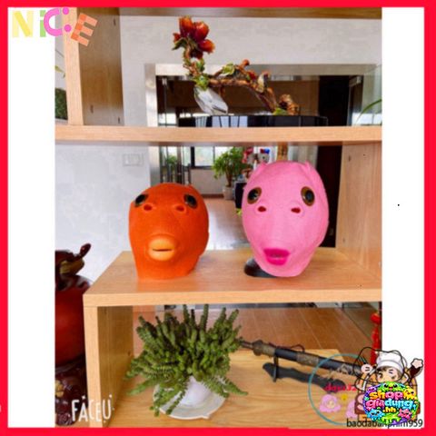 Mặt Nạ Cá HỒNG Silicone Hóa Trang - Perfect Cosplay Halloween Mũ Ếch Xanh - Sản Phẩm Độc Đáo Cho Lễ Hội Hóa Trang