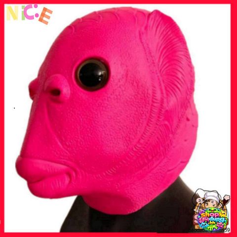 Mặt Nạ Cá HỒNG Silicone Hóa Trang - Perfect Cosplay Halloween Mũ Ếch Xanh - Sản Phẩm Độc Đáo Cho Lễ Hội Hóa Trang