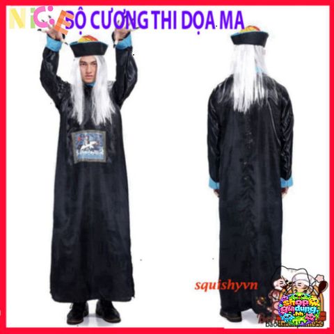 Bộ Trang Phục Hóa Trang Cương Thi Halloween Cho Người Lớn - Thú Vị và Độc Đáo, Thích Hợp Cho Tiệc Hóa Trang, Cosplay