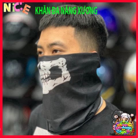 Khăn Phượt Đazí Đầu Lâu - Khăn Đa Chức Năng Chống Nắng, Bụi, Thể Thao, Thời Trang Cho Các Chuyến Đi Dã Ngoại