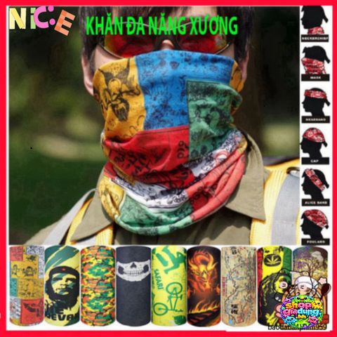Khăn Phượt Đazí Đầu Lâu - Khăn Đa Chức Năng Chống Nắng, Bụi, Thể Thao, Thời Trang Cho Các Chuyến Đi Dã Ngoại