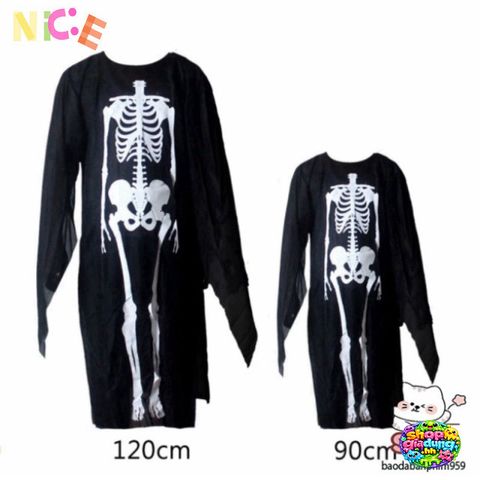 Bộ Trang Phục Hóa Trang Thần Chết Halloween - Áo Choàng, Mặt Nạ & Găng Tay Cho Bé & Người Lớn - Phù Hợp Với Các Kích Cỡ Khác Nhau