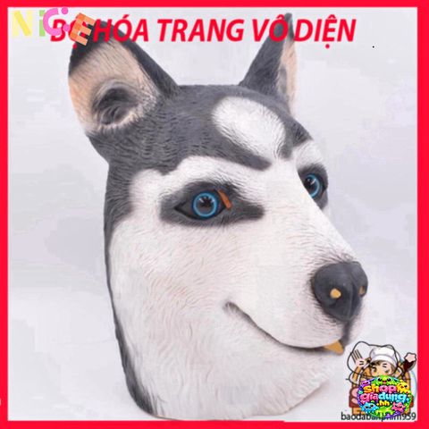 Mặt Nạ HUSKY Chó Ngáo Đen Halloween - Phụ Kiện Hóa Trang Độc Đáo Cho Tiệc Tùng và Sự Kiện Cosplay