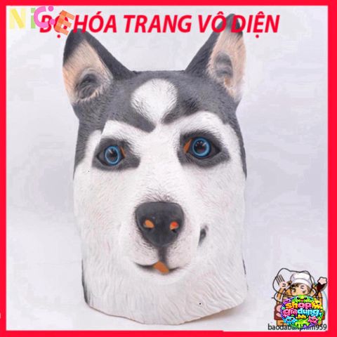 Mặt Nạ HUSKY Chó Ngáo Đen Halloween - Phụ Kiện Hóa Trang Độc Đáo Cho Tiệc Tùng và Sự Kiện Cosplay