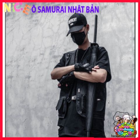 Ô Dù Katana Nam Samurai Đen - Phong Cách Nhật Bản Chống Nắng Chống Mưa - Phụ Kiện Thời Trang Sang Trọng và Thời Thượng