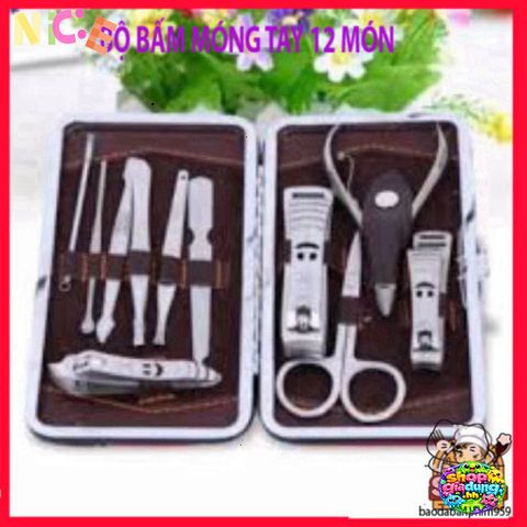 Bộ Dụng Cụ Chăm Sóc Móng Tay 12 Món Cao Cấp - Thiết Kế Hiện Đại Hàn Quốc, Đầy Đủ Tiện Ích Cho Sắc Đẹp Tại Nhà