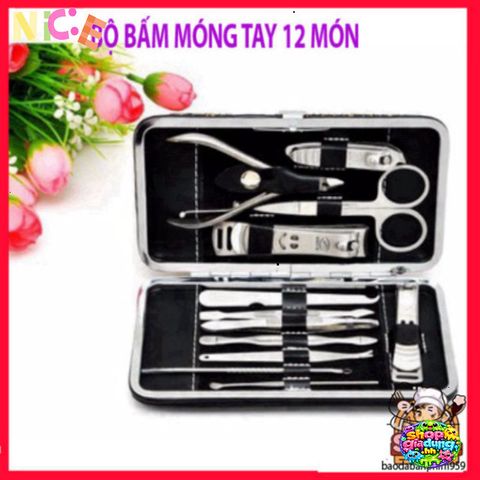 Bộ Dụng Cụ Chăm Sóc Móng Tay 12 Món Cao Cấp - Thiết Kế Hiện Đại Hàn Quốc, Đầy Đủ Tiện Ích Cho Sắc Đẹp Tại Nhà