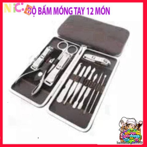 Bộ Dụng Cụ Chăm Sóc Móng Tay 12 Món Cao Cấp - Thiết Kế Hiện Đại Hàn Quốc, Đầy Đủ Tiện Ích Cho Sắc Đẹp Tại Nhà