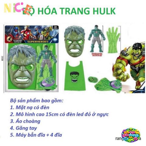 Áo Choàng Siêu Anh Hùng Avenger Kèm Phụ Kiện - Giải Trí Hóa Trang Thế Giới Siêu Anh Hùng Cho Trẻ Em 3 Tuổi Trở Lên