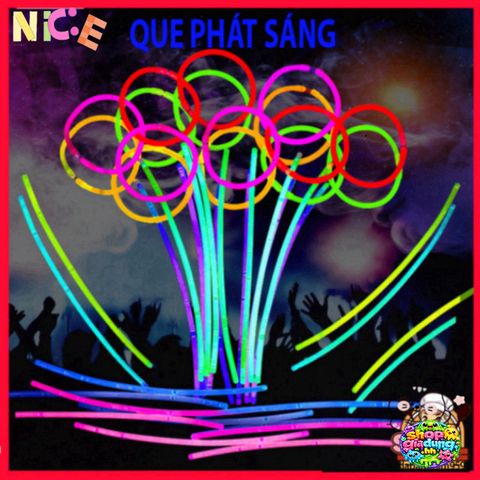 Bộ 100 Que Phát Sáng Dạ Quang Đa Màu Kèm 100 Đầu Nối Tạo Vòng Tay - Trang Trí Bữa Tiệc Sôi Động và Thú Vị