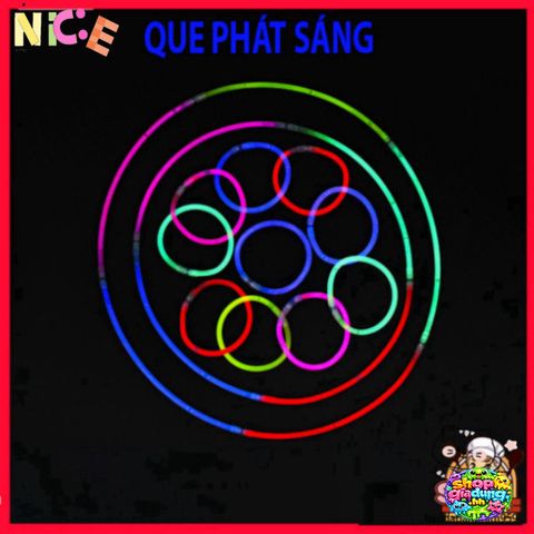 Bộ 100 Que Phát Sáng Dạ Quang Đa Màu Kèm 100 Đầu Nối Tạo Vòng Tay - Trang Trí Bữa Tiệc Sôi Động và Thú Vị
