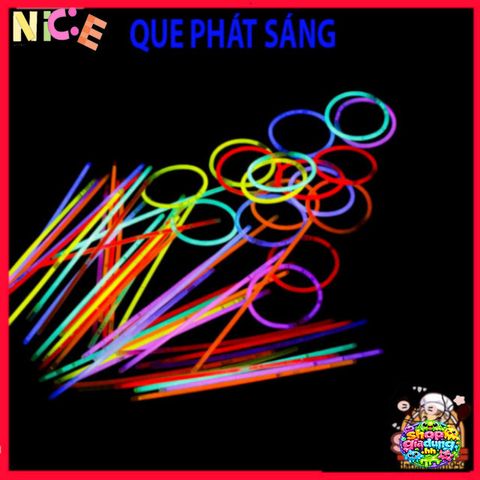 Que Phát Sáng Dạ Quang 100 Chiếc - Vòng Đeo Tay Sáng Tạo Cho Buổi Tiệc Đêm, Dụng Cụ Vui Chơi An Toàn Cho Trẻ Em và Người Lớn