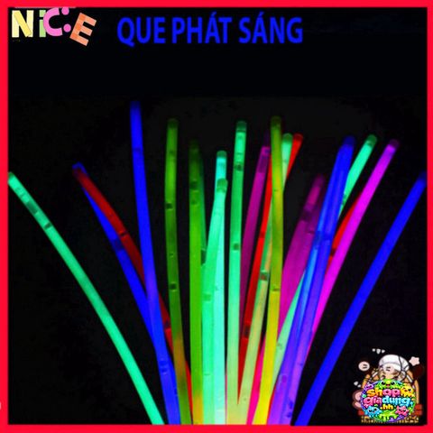 Que Phát Sáng Dạ Quang 100 Chiếc - Vòng Đeo Tay Sáng Tạo Cho Buổi Tiệc Đêm, Dụng Cụ Vui Chơi An Toàn Cho Trẻ Em và Người Lớn