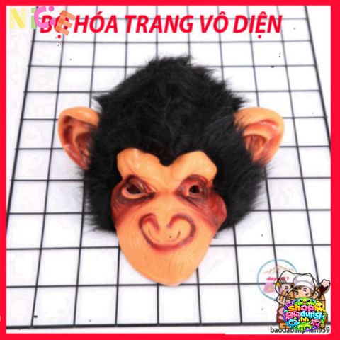 Mặt Nạ Khỉ Đột Đen Halloween - Phụ Kiện Hóa Trang Độc Đáo Cho Những Bận Rộn 12 Tuổi Trở Lên, Thiết Kế 3D Gợi Nhớ Hacker