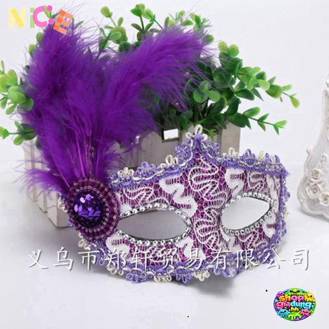 Mặt Nạ Hóa Trang Lông Vũ Độc Đáo Cao Cấp Cho Phụ Nữ - Phụ Kiện Thời Trang Đặc Biệt, Có Đèn và Không Có Đèn