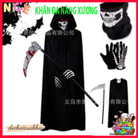 Khẩu Trang Đầu Lâu Xương Cá Đa Năng - Khăn Lanh Thoáng Mát, Chống Nắng, Phụ Kiện Thời Trang Cho Mọi Hoạt Động Ngoài Trời 50cm