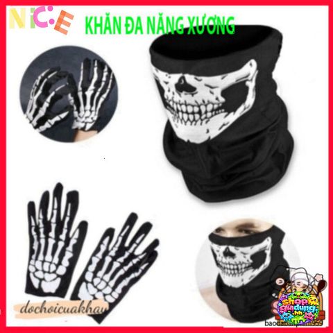 Khẩu Trang Đầu Lâu Xương Cá Đa Năng - Khăn Lanh Thoáng Mát, Chống Nắng, Phụ Kiện Thời Trang Cho Mọi Hoạt Động Ngoài Trời 50cm