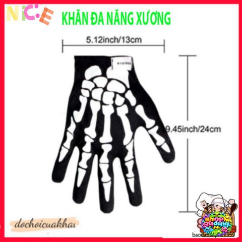 Khẩu Trang Đầu Lâu Xương Cá Đa Năng - Khăn Lanh Thoáng Mát, Chống Nắng, Phụ Kiện Thời Trang Cho Mọi Hoạt Động Ngoài Trời 50cm