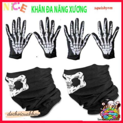 Khẩu Trang Đầu Lâu Xương Cá Đa Năng - Khăn Lanh Thoáng Mát, Chống Nắng, Phụ Kiện Thời Trang Cho Mọi Hoạt Động Ngoài Trời 50cm