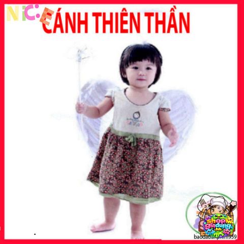 Bộ Trang Phục Thiên Thần Trắng Đôi - Cánh Lông Vũ Rực Rỡ cho Trẻ Em - Hoá Trang Dễ Dàng, Kích Thước Đang Có Sẵn