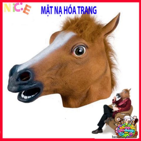Mặt Nạ Latex Ngựa Halloween - Phụ Kiện Hóa Trang Cho Tiệc Tùng Độc Đáo Dành Cho Người Lớn Và Trẻ Em