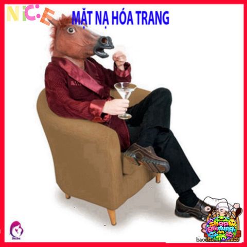 Mặt Nạ Latex Ngựa Halloween - Phụ Kiện Hóa Trang Cho Tiệc Tùng Độc Đáo Dành Cho Người Lớn Và Trẻ Em