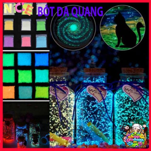 Bột Màu Huỳnh Quang 10g - Sáng Tạo Nghệ Thuật Đa Sắc Cho Giấy, Gốm, Gỗ, và DIY - Bột Dạ Quang Chất Lượng Cao